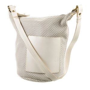 Clare V. Leather Perforated Shoulder Bag